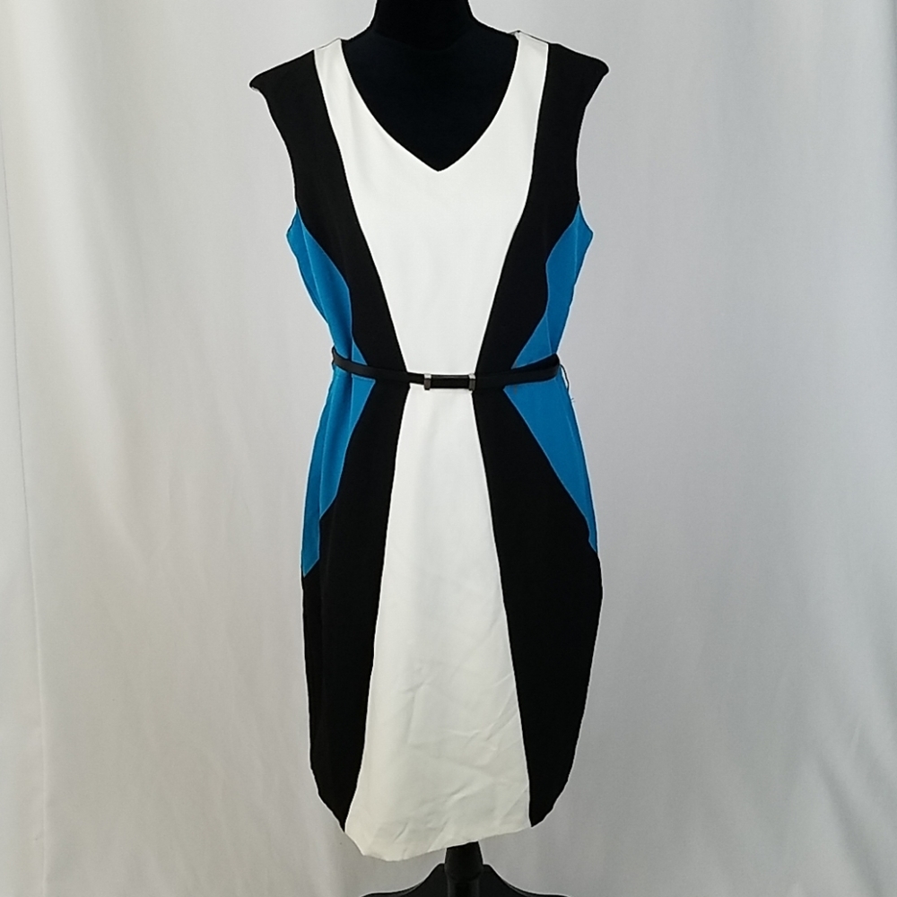 Studio One women 12 shift dress‎ color block